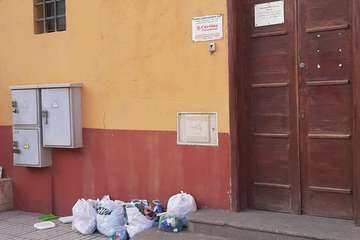  Preocupación en La Garita por la caída de cascotes de la fachada de la iglesia/TA.